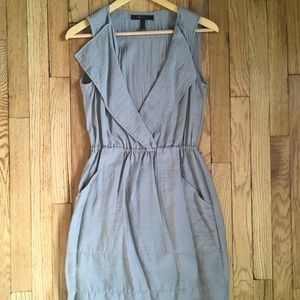 BCBGMaxAzria Dovielle Sleeveless Ruffle Dress in Moss Taupe Size XXS